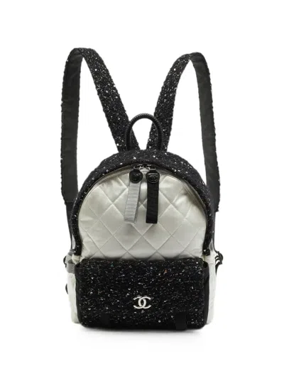 Pre-owned Chanel Astronaut Essentials Quilted Backpack In Black