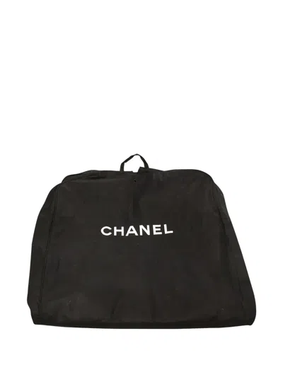 Pre-owned Chanel Asymmetric Double-breasted Coat In Blue