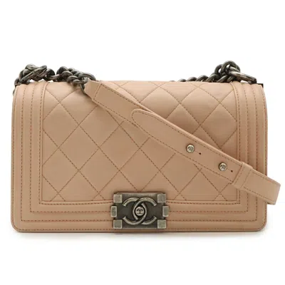 Pre-owned Chanel Baby Pink Leather Shoulder Bag ()