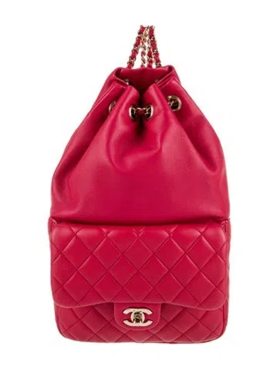 Pre-owned Chanel Backpack In Seoul In Red