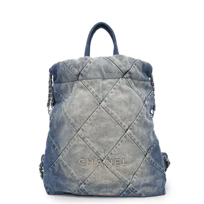 Pre-owned Chanel Backpack () In Blue