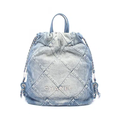 Pre-owned Chanel Backpack () In Blue