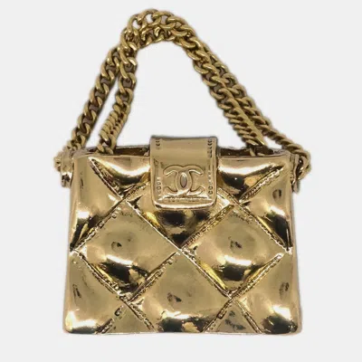 Pre-owned Chanel Bag Brooch Pin Gold