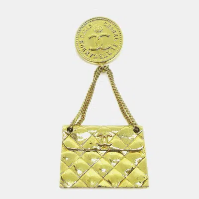 Pre-owned Chanel Bag Brooch Pin Gold