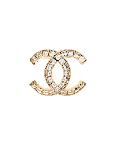 Pre-owned Chanel Baguette Cc Metal Brooch