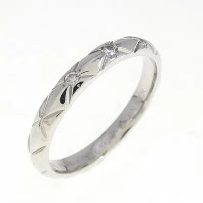 Pre-owned Chanel Band Ring () In Silver