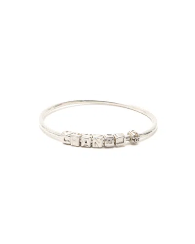 Pre-owned Chanel Bangle Bracelet In Silver