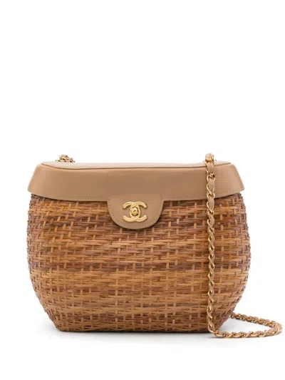 Pre-owned Chanel Basket Shoulder Bag In Brown