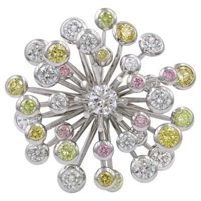 Pre-owned Chanel Baumer 2.13ct Fancy Color Diamond Ring In 18k Gold, France In Multi