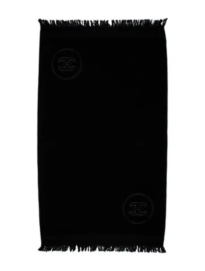 Pre-owned Chanel Beach Towel In Black