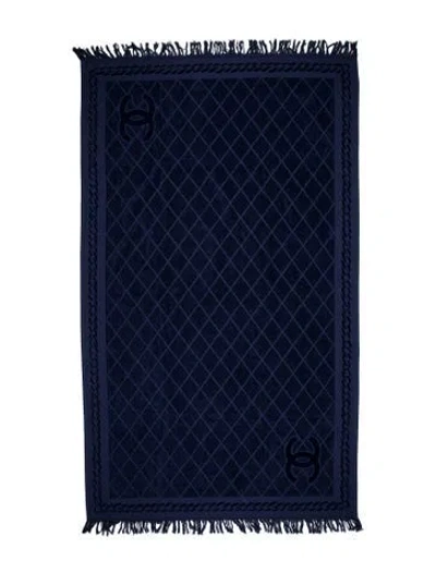 Pre-owned Chanel Beach Towel In Blue