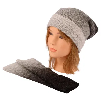 Pre-owned Chanel Beanie & Fingerless Gloves Set In Brown