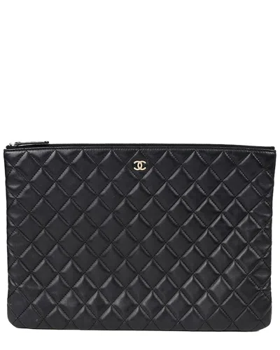 Pre-owned Chanel Beauty Cc Large Clutch (authentic Pre-loved)