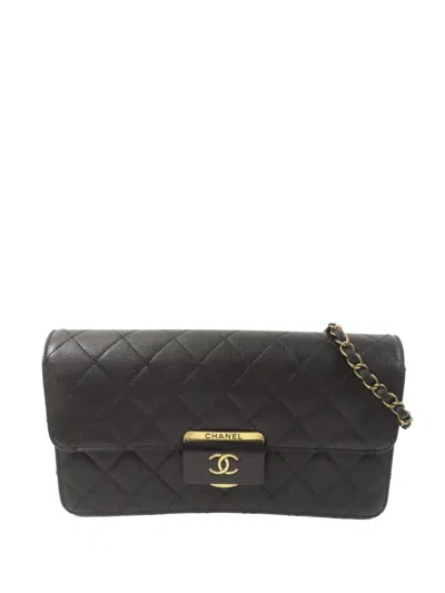 Pre-owned Chanel Beauty Lock Quilted Cross Body Bag In Black