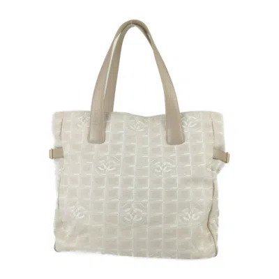 Pre-owned Chanel Beige Canvas Handbag Shoulder Bag Tote Bag ()
