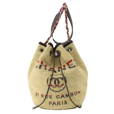 Pre-owned Chanel Beige Canvas Shoulder Bag ()