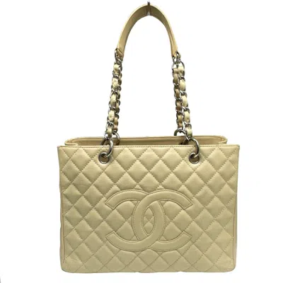 Pre-owned Chanel Beige Caviar Leather Shoulder Bag ()