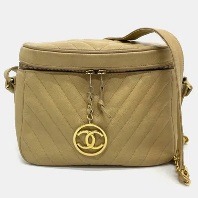 Pre-owned Chanel Beige Cc Coco Charm Chain Shoulder Bag