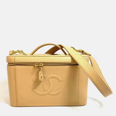 Pre-owned Chanel Beige Cc Mark Shoulder Bag