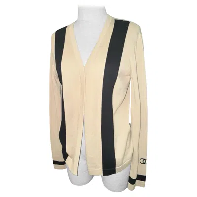 Pre-owned Chanel Beige Cotton And Cashmere Cardigan In Brown