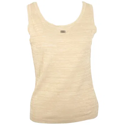 Pre-owned Chanel Beige Cotton Tank Top In Brown