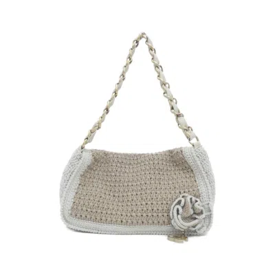 Pre-owned Chanel Beige Knit Shoulder Bag ()