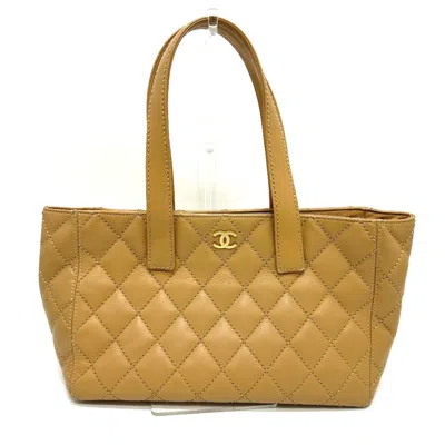 Pre-owned Chanel Beige Leather Tote Bag ()