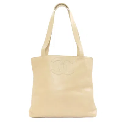 Pre-owned Chanel Beige Leather Tote Bag ()