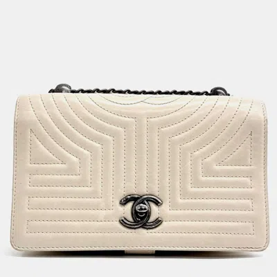 Pre-owned Chanel Beige Leather Woc Mini Crossbody Bag In Sand