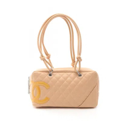 Pre-owned Chanel Beige Patent Leather Leather Shoulder Bag ()