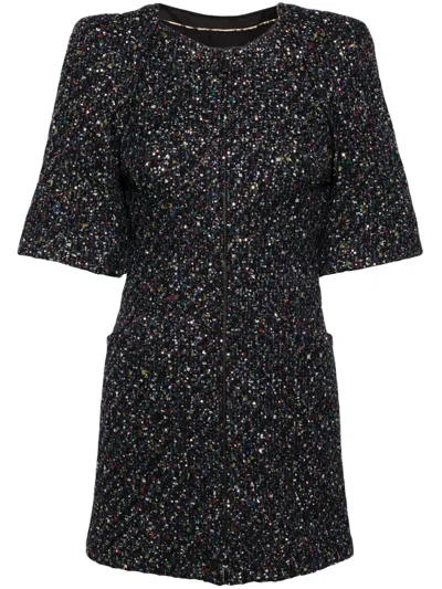 Pre-owned Chanel Bell Sleeves Sequinned Minidress In Multicolour