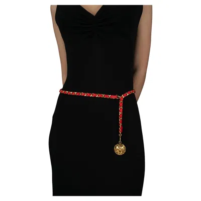 Pre-owned Chanel Belt By Karl Lagerfeld Circa 1980 In Black