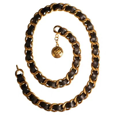 Pre-owned Chanel Belt By Karl Lagerfeld Circa 1985 In Brown