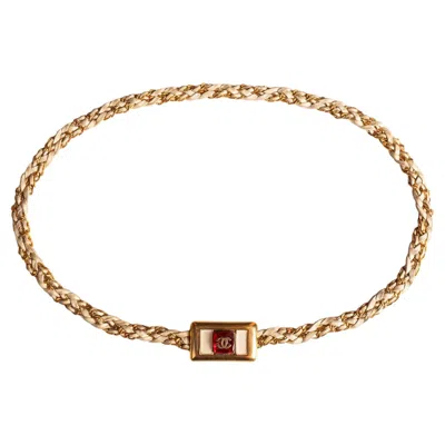 Pre-owned Chanel Belt Haute Couture By Coco  Circa 1960 In Beige