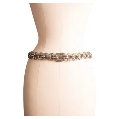 Pre-owned Chanel Belt Haute Couture By Karl Lagerfeld Circa 1983 In White