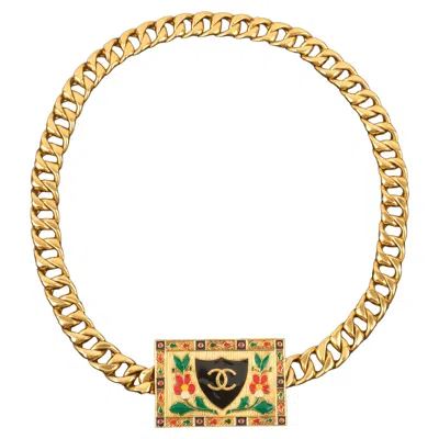 Pre-owned Chanel Belt Spring 1988 In Sand