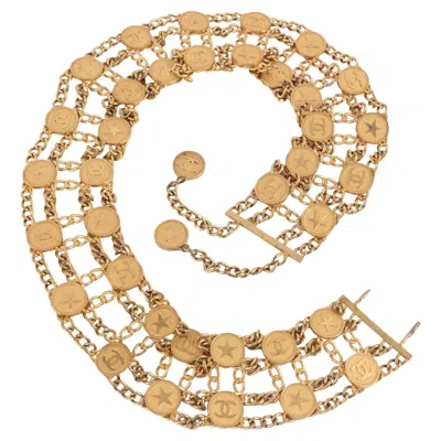 Pre-owned Chanel Belt Spring 2001 In Sand