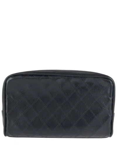 Pre-owned Chanel Bicolor Cosmetic Pouch (authentic Pre-loved)
