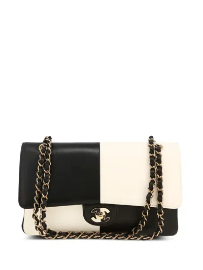 Pre-owned Chanel Bicolor Leather Chain Shoulder Bag