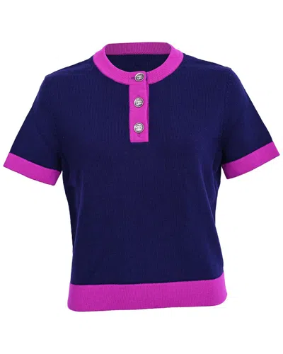 Pre-owned Chanel Bicolor Short Sleeve Cardigan