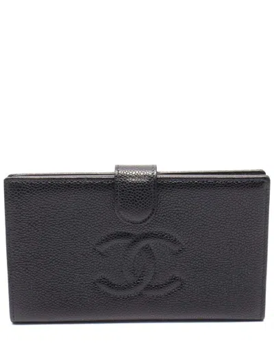 Pre-owned Chanel Bifold Wallet Black (authentic Pre-loved)