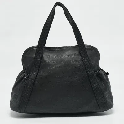Pre-owned Chanel Black 31 Rue Cambon Embossed Leather Large Satchel