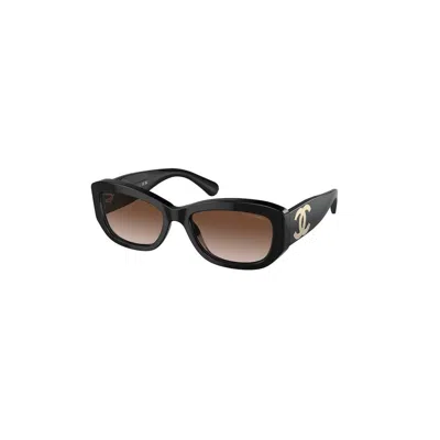Pre-owned Chanel Black Acetate Sunglasses For Women