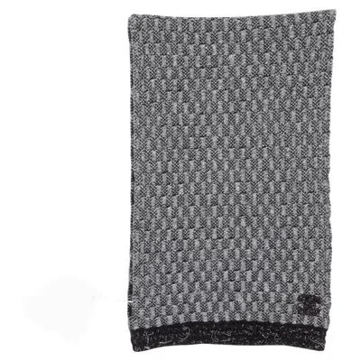Pre-owned Chanel Black & White  Checkered Cashmere Scarf