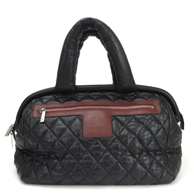 Pre-owned Chanel Black Bordeaux Leather Tote Bag ()