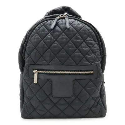 Pre-owned Chanel Black Bordeaux Nylon Leather Backpack () In Multi