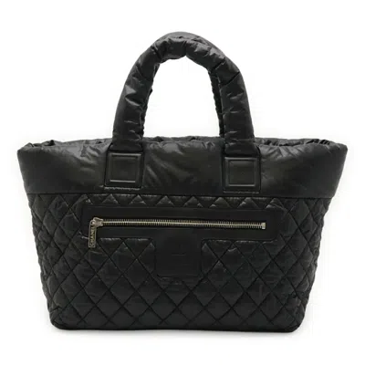 Pre-owned Chanel Black Bordeaux Nylon Leather Shoulder Bag Tote Bag () In Multi