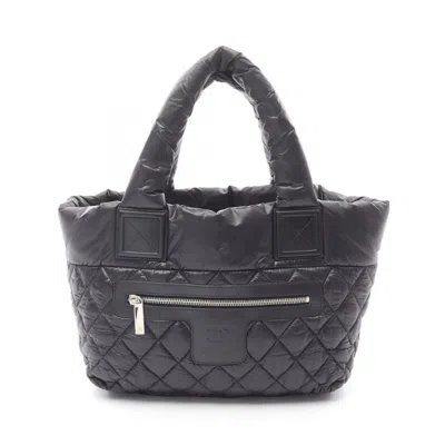 Pre-owned Chanel Black Bordeaux Nylon Leather Tote Bag () In Multi