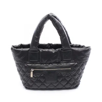Pre-owned Chanel Black Bordeaux Nylon Leather Tote Bag () In Multi