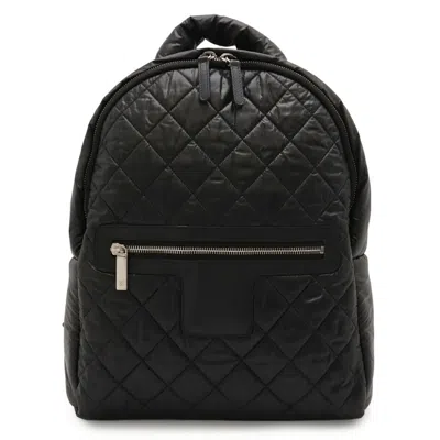 Pre-owned Chanel Black Bordeaux Quilting Nylon Leather Backpack () In Multi